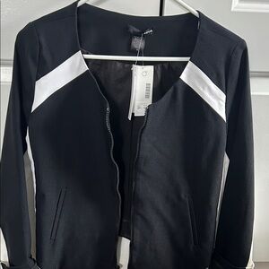 Aqua Black and White Blazer NWT